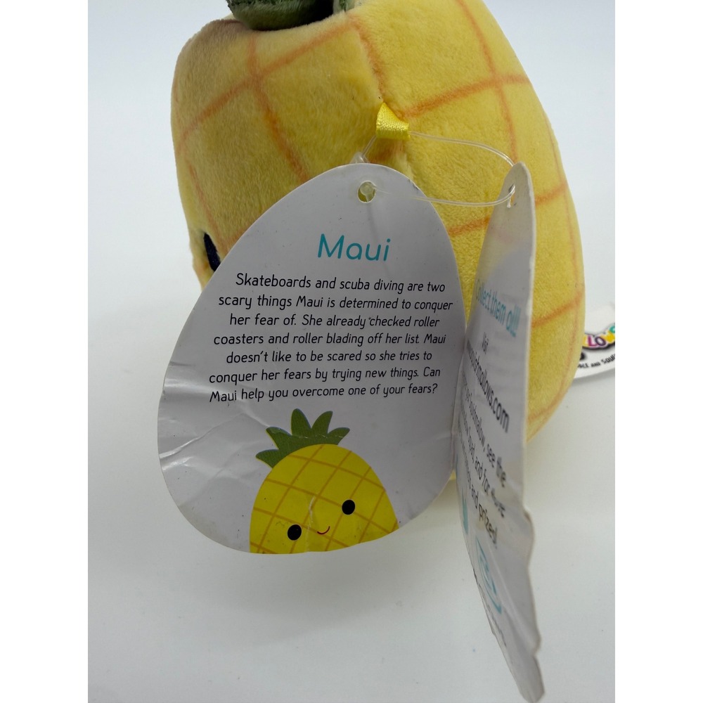 Squishmallows Maui Pineapple Plush Unisex 5 Inch Yellow Fruit SQ20-5PA NWT - Picture 6 of 9